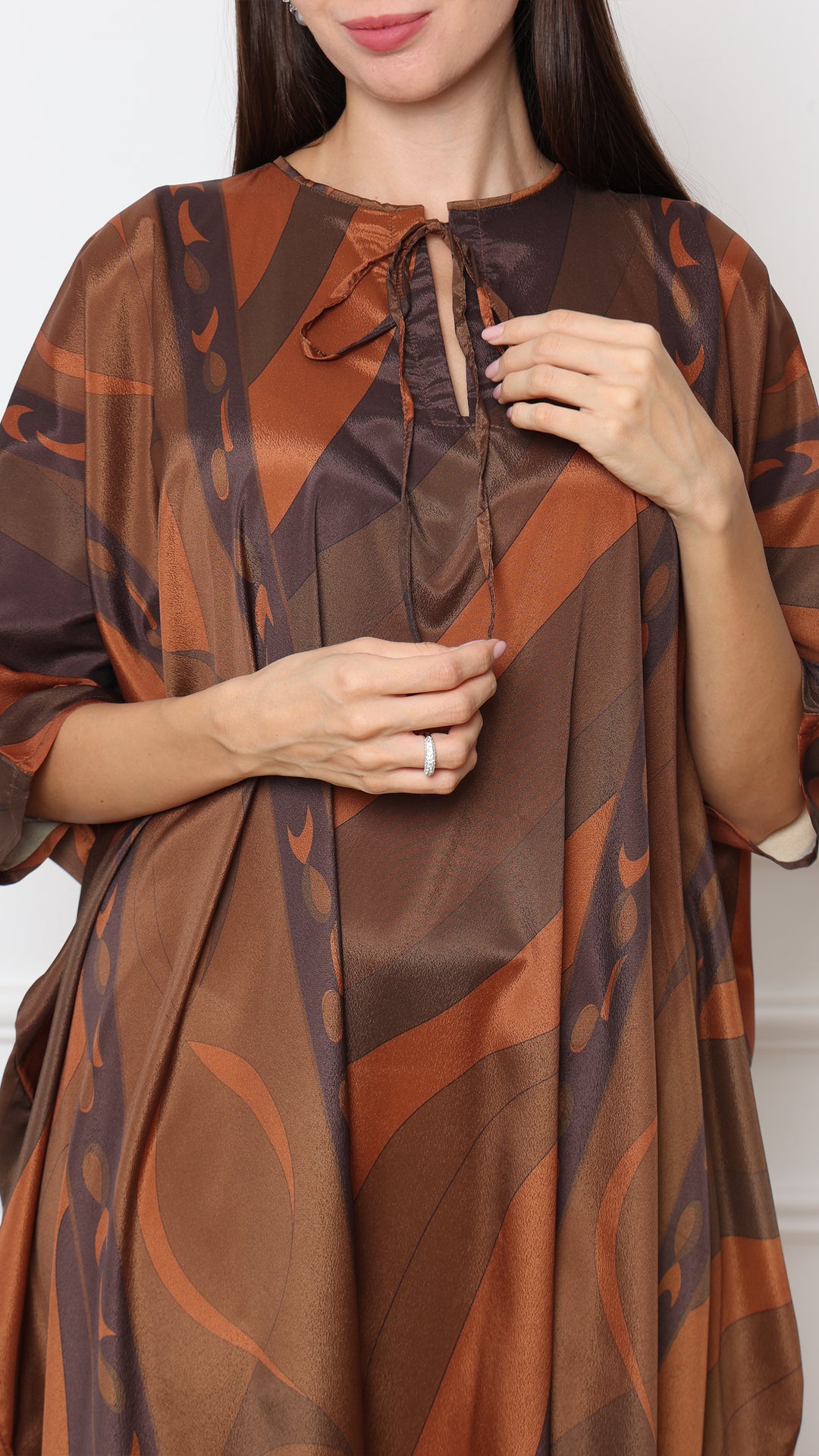 Celestial Mocha Elegance Kaftan