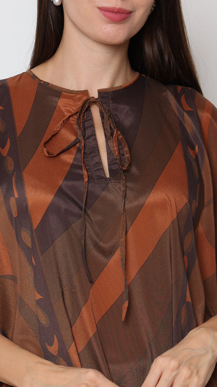 Celestial Mocha Elegance Kaftan