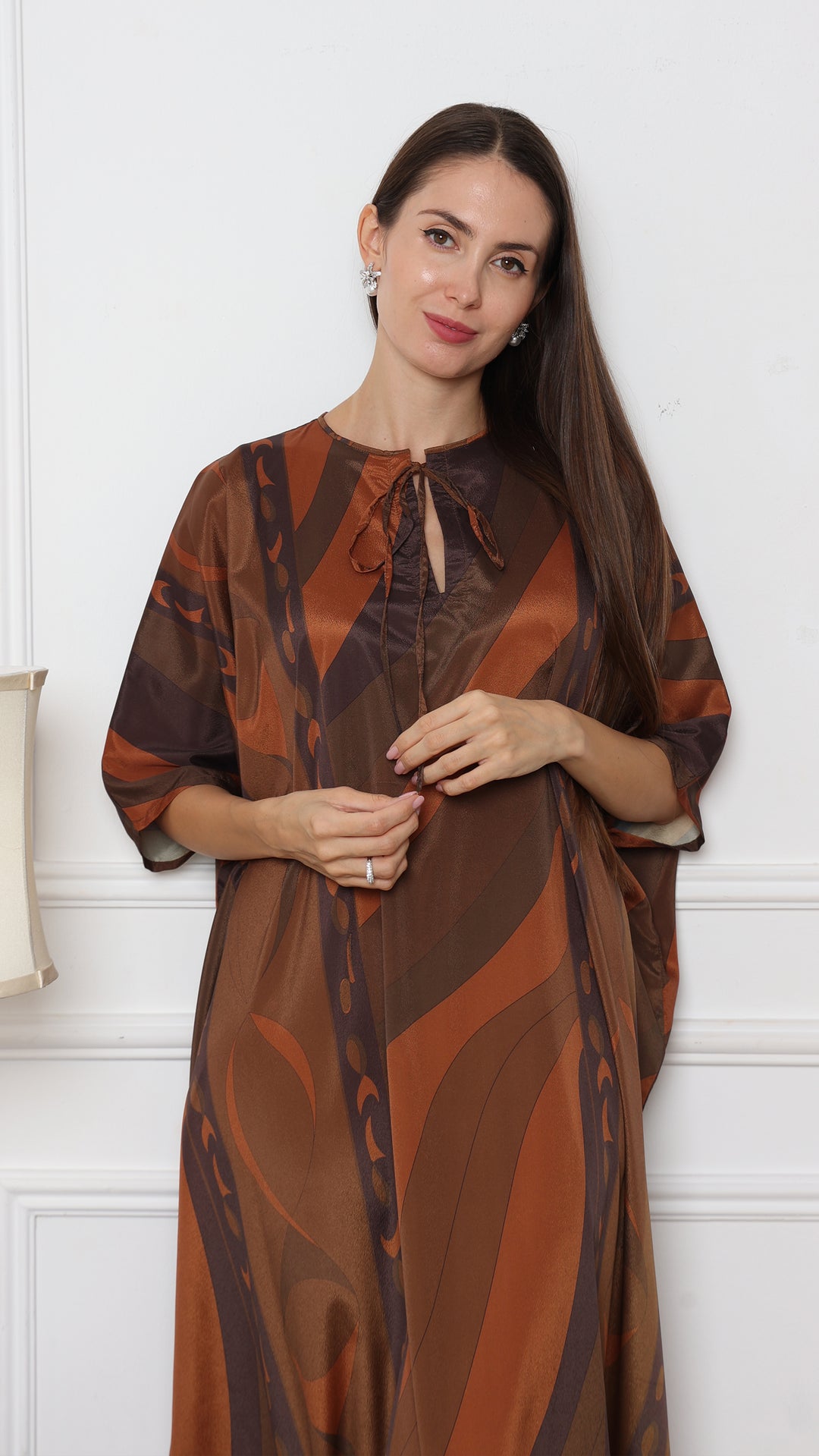 Celestial Mocha Elegance Kaftan