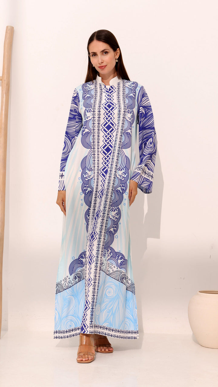Ocean Whispers Kaftan Dress