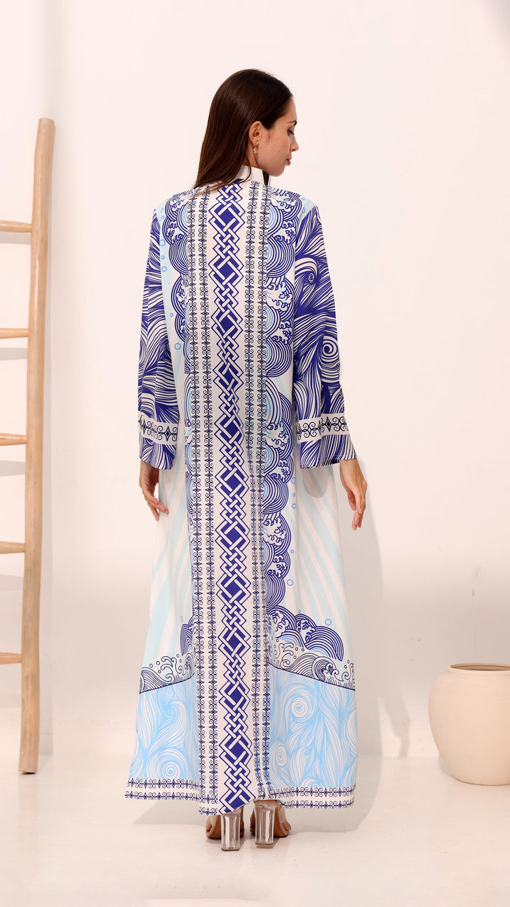 Ocean Whispers Kaftan Dress
