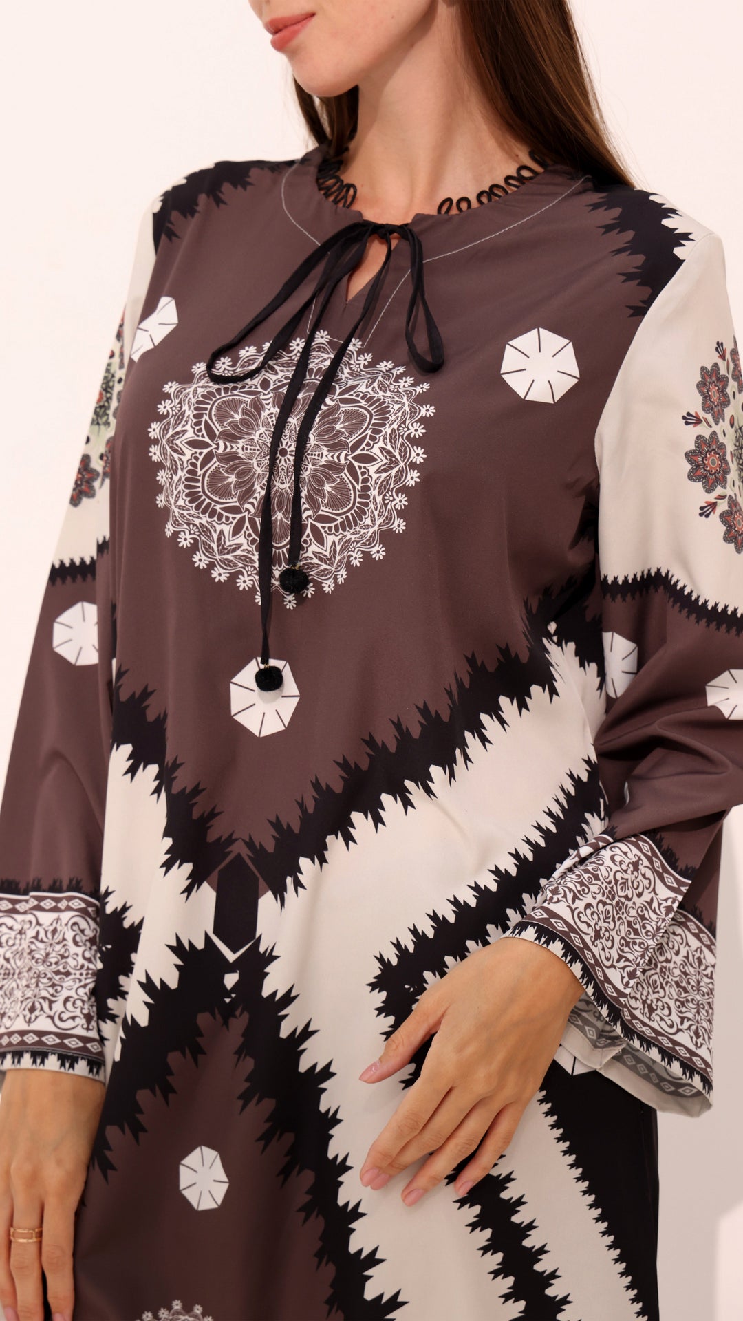 Layali Mocha Kaftan Dress