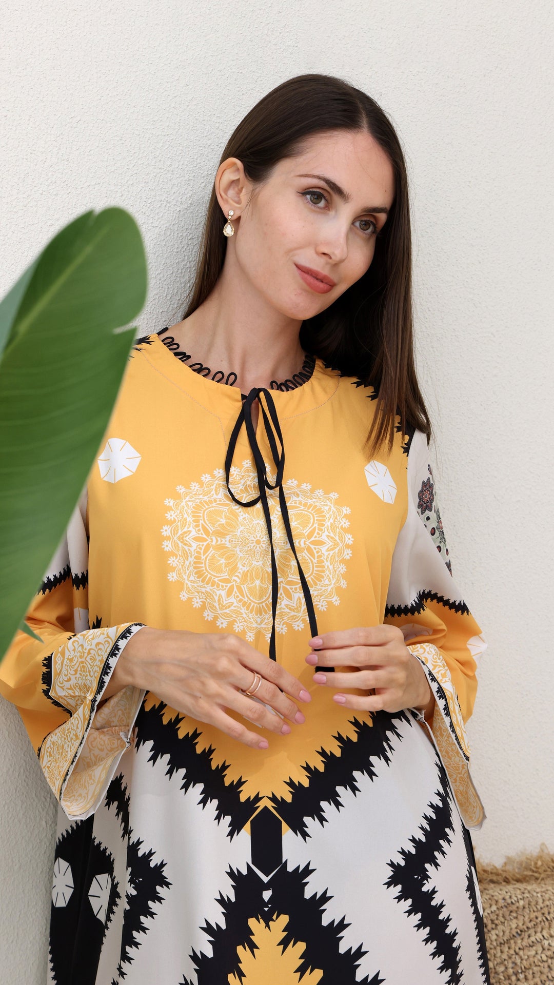 Layali Marigold Kaftan Dress