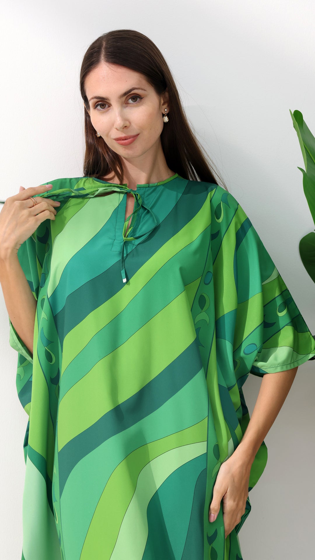 Celestial Green Elegance Kaftan