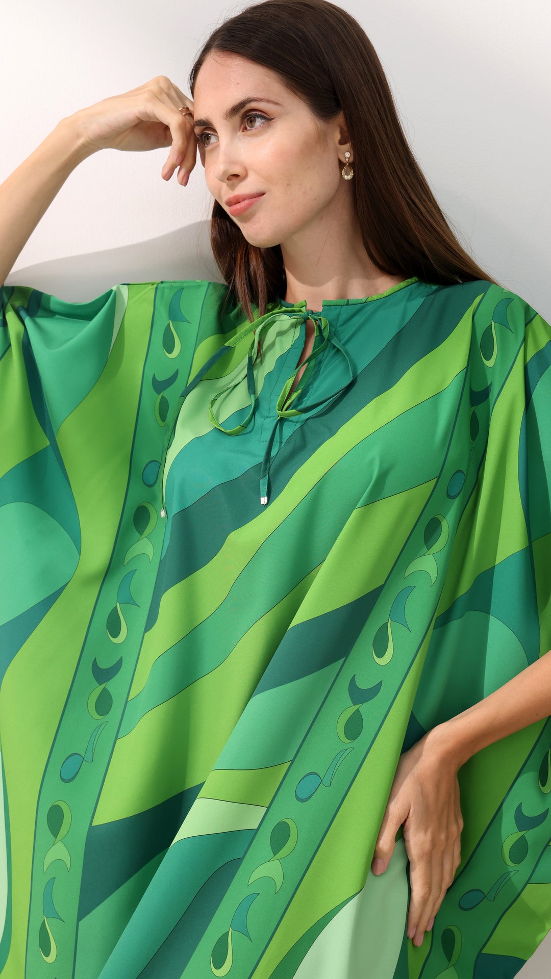 Celestial Green Elegance Kaftan