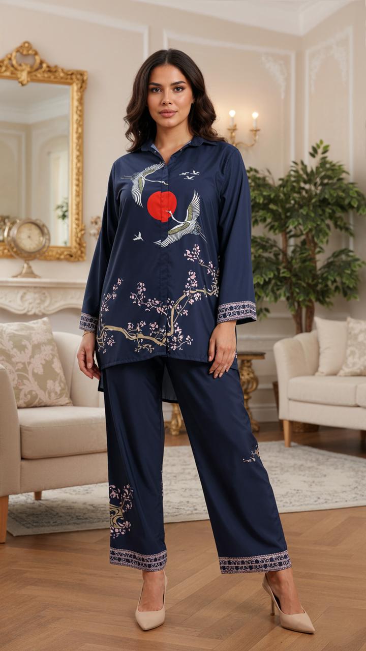 طقم سيلين الأزرق المتناسق