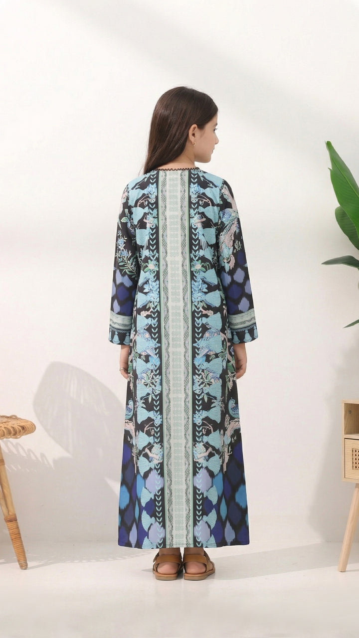Blossom Charm Kids Kaftan Dress