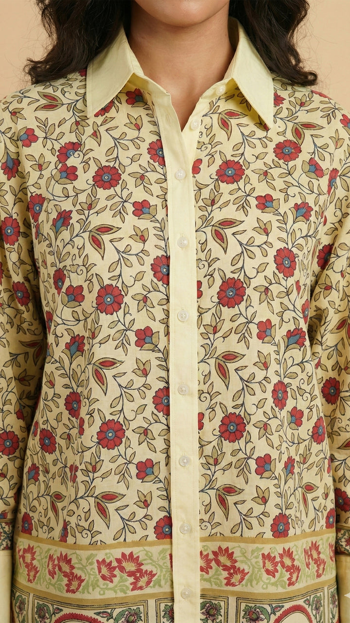 قميص فلورين بأزرار أمامية