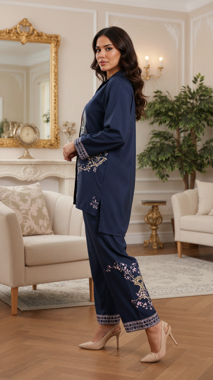 طقم سيلين الأزرق المتناسق