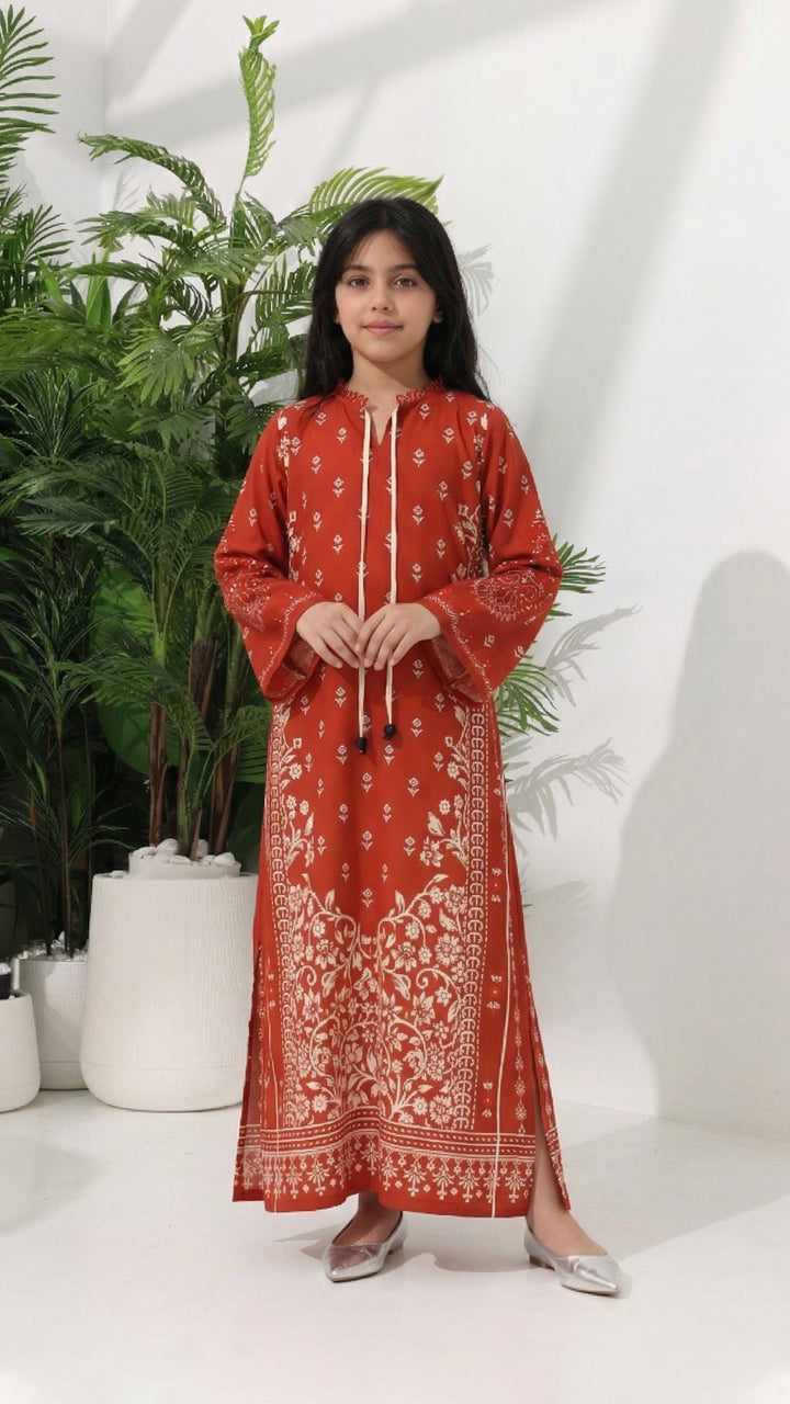 Zephara Garnet Kids Kaftan Dress