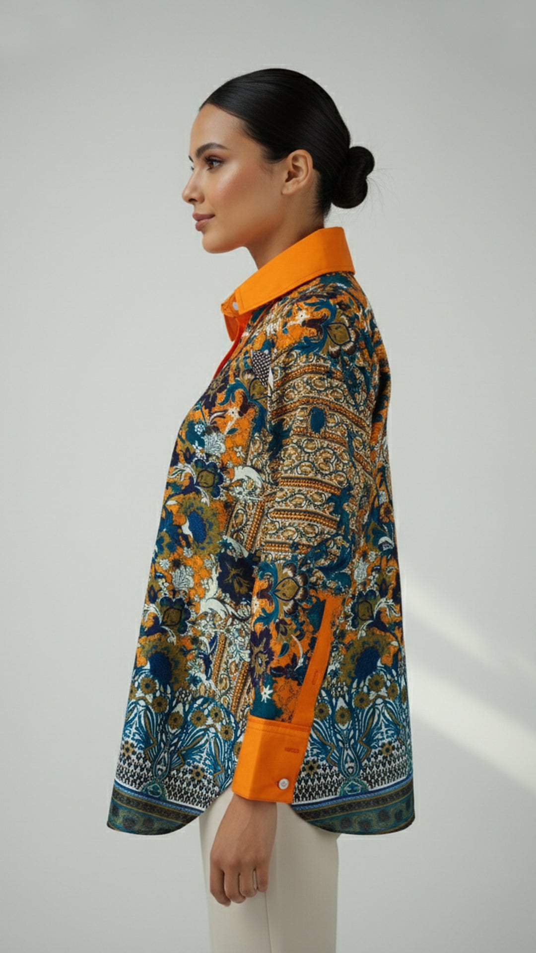 قميص تيفرين بأزرار أمامية