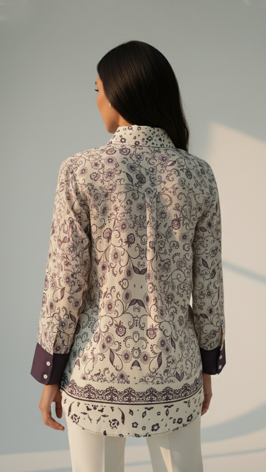 قميص بيايرا بأزرار أمامية