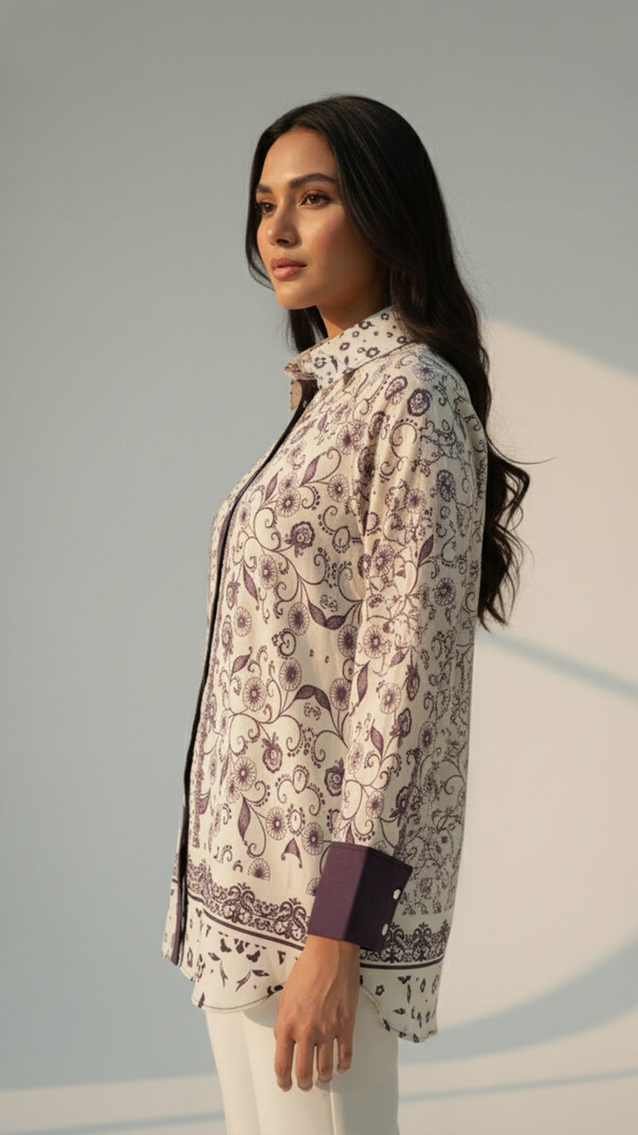 قميص بيايرا بأزرار أمامية