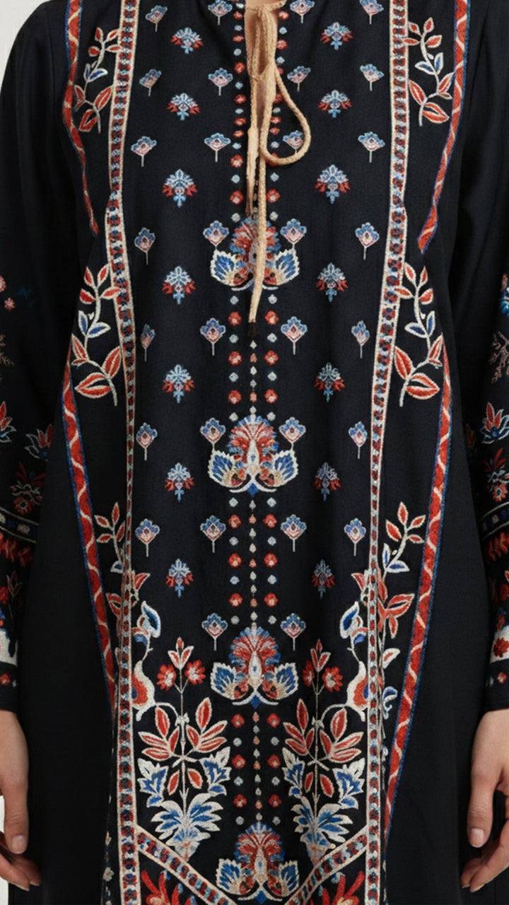 Onyx Ornament Kaftan Dress