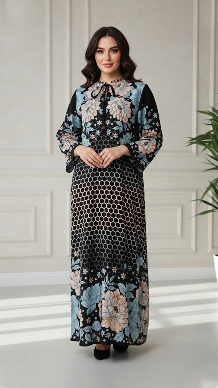 فستان قفطان فلور نوار