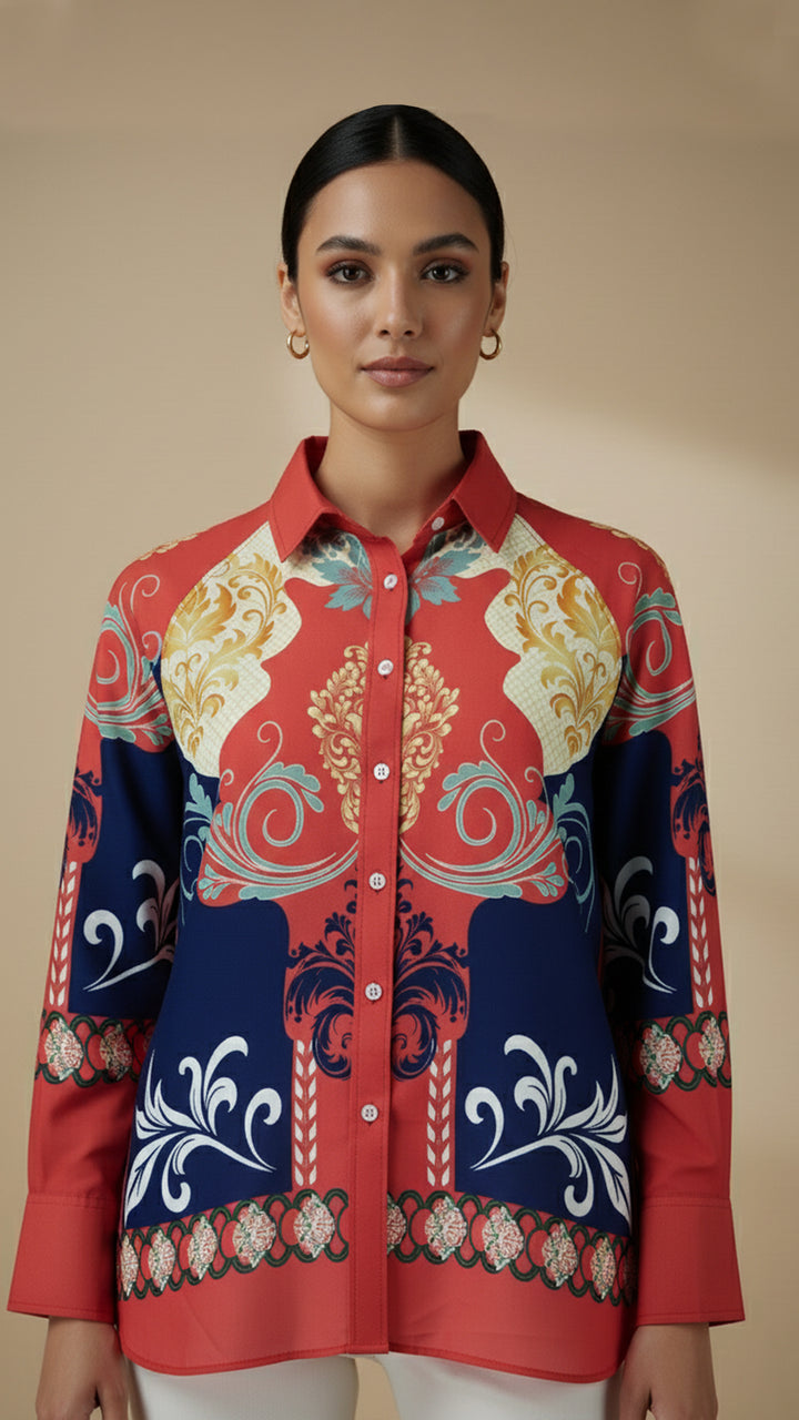 قميص ماركويزا بأزرار أمامية