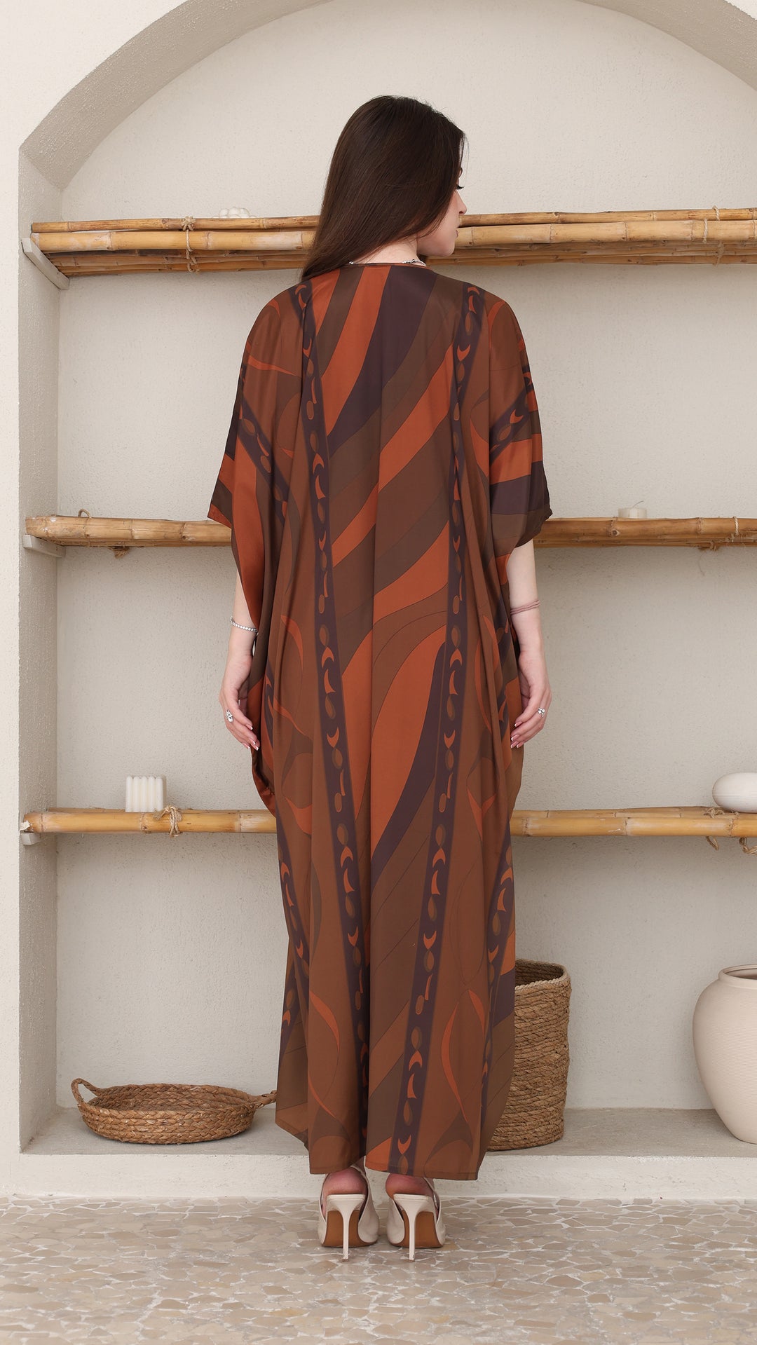 Celestial Mocha Elegance Kaftan
