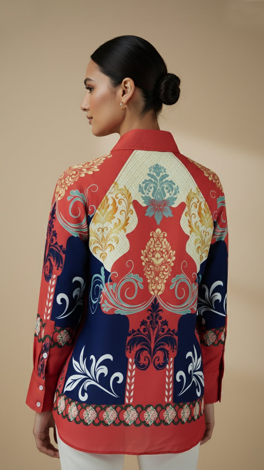 قميص ماركويزا بأزرار أمامية