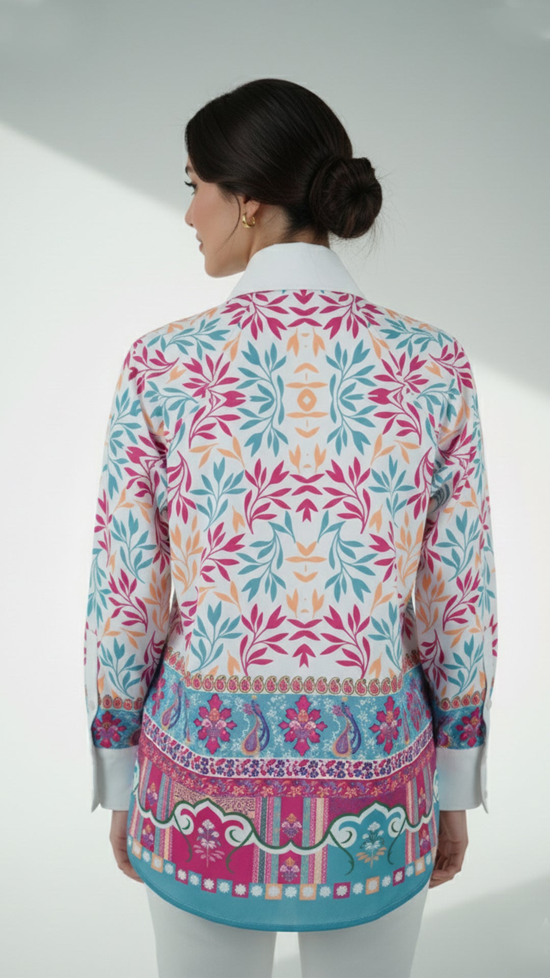 قميص روزاليك بأزرار أمامية