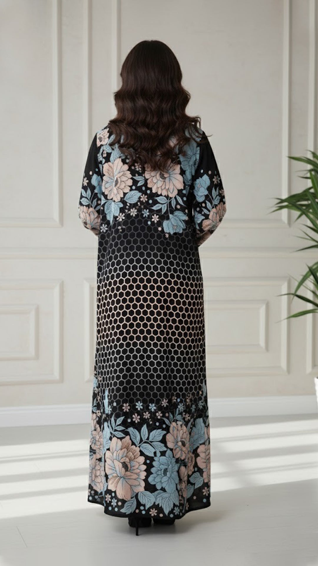 فستان قفطان فلور نوار