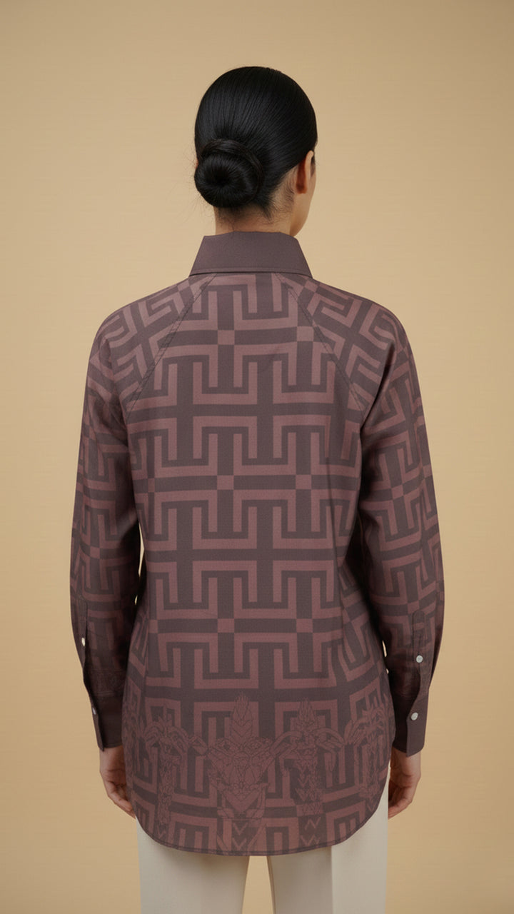 قميص موكاريس بأزرار أمامية