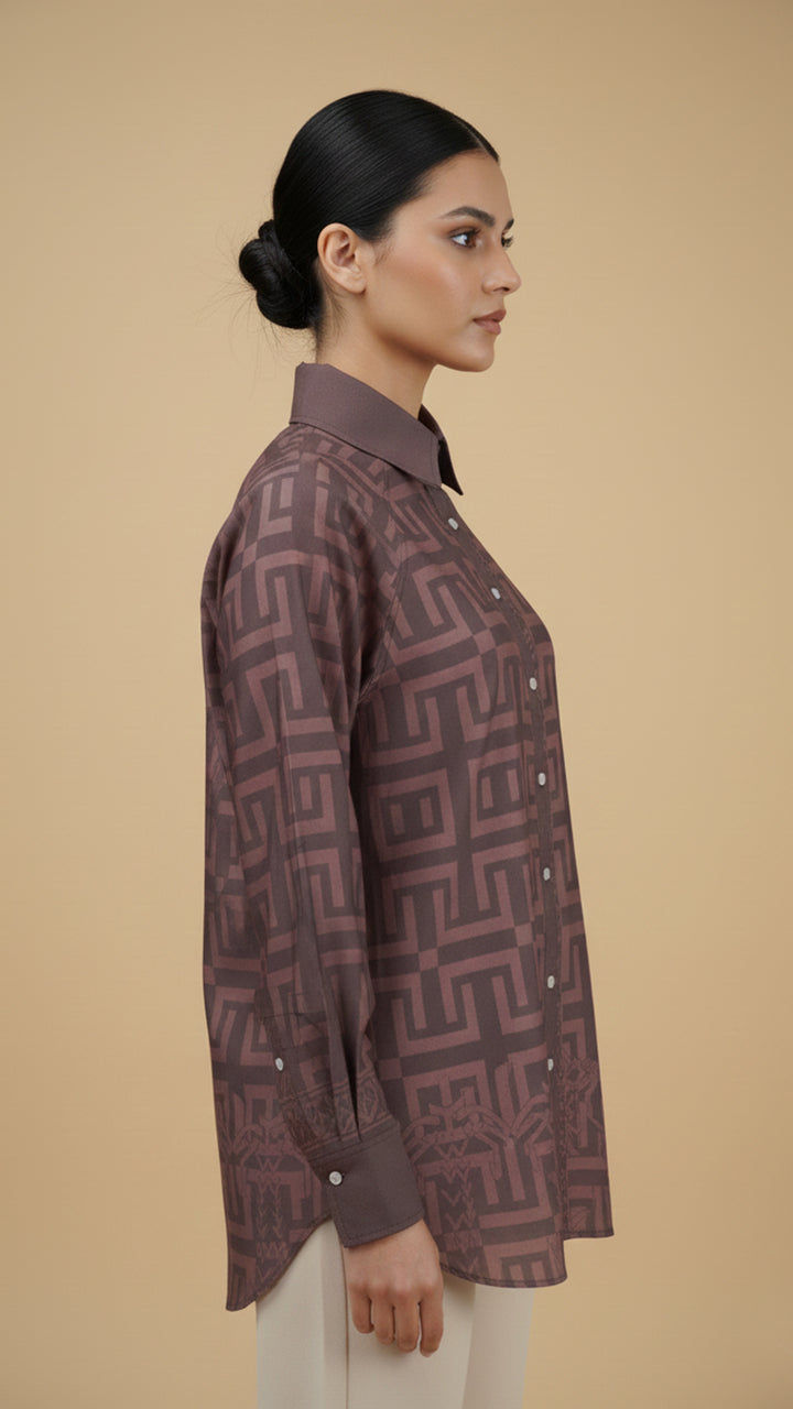 قميص موكاريس بأزرار أمامية