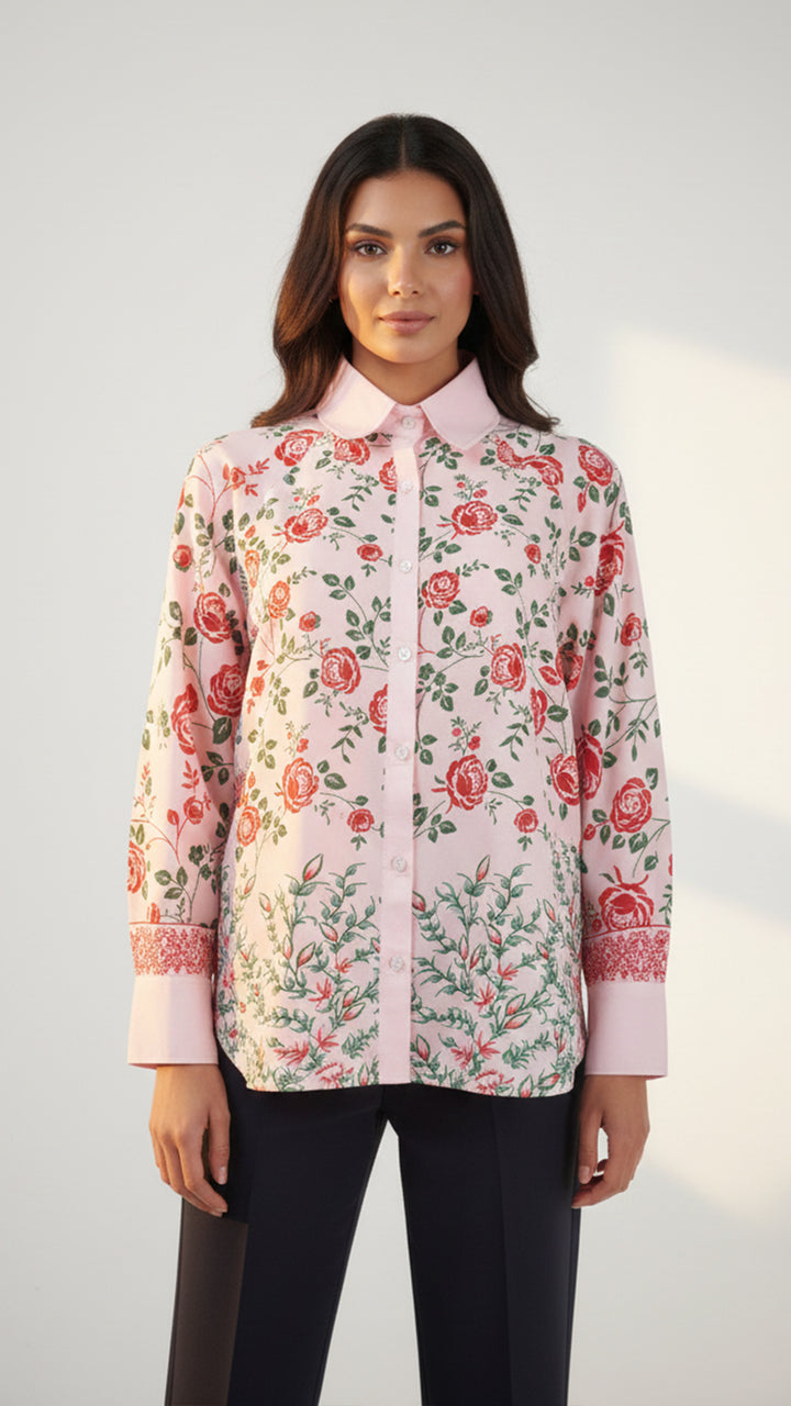 قميص إلفيسا بأزرار أمامية