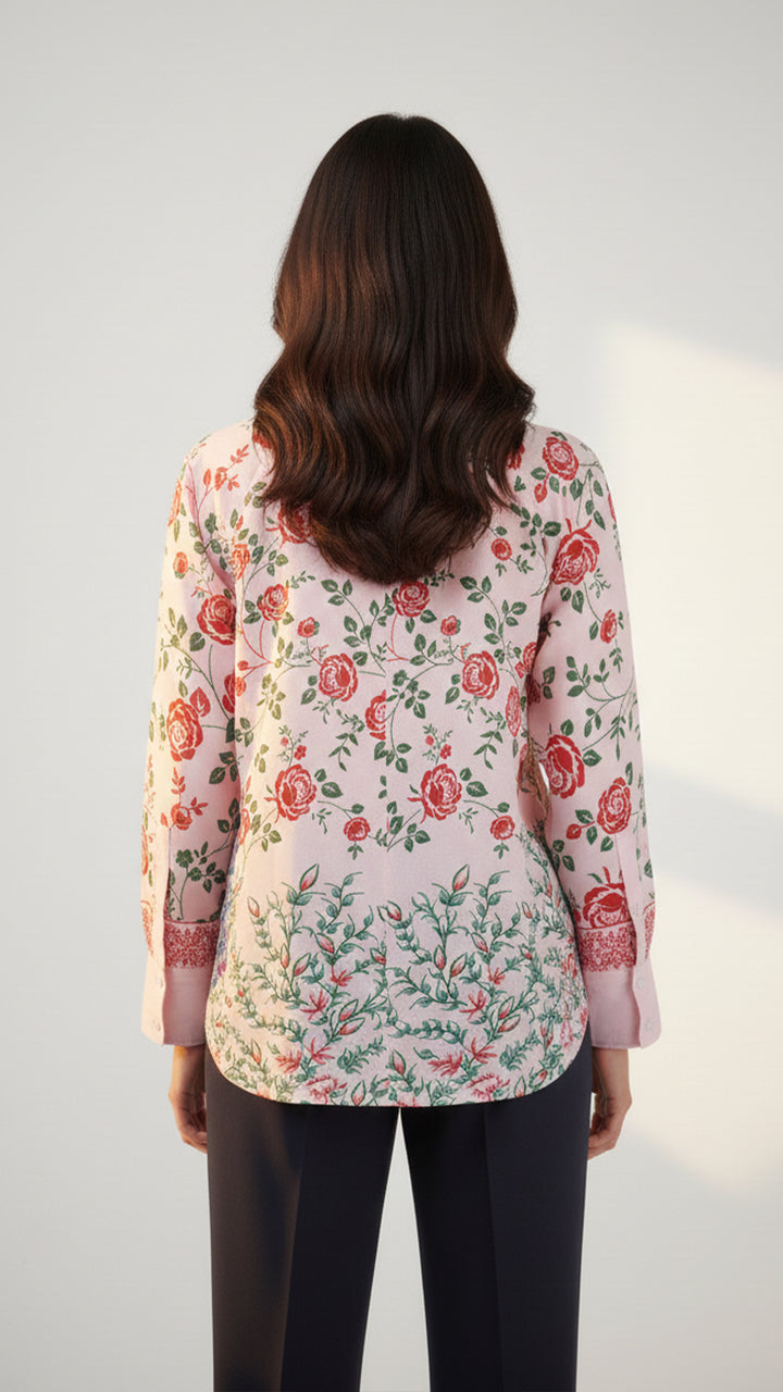 قميص إلفيسا بأزرار أمامية