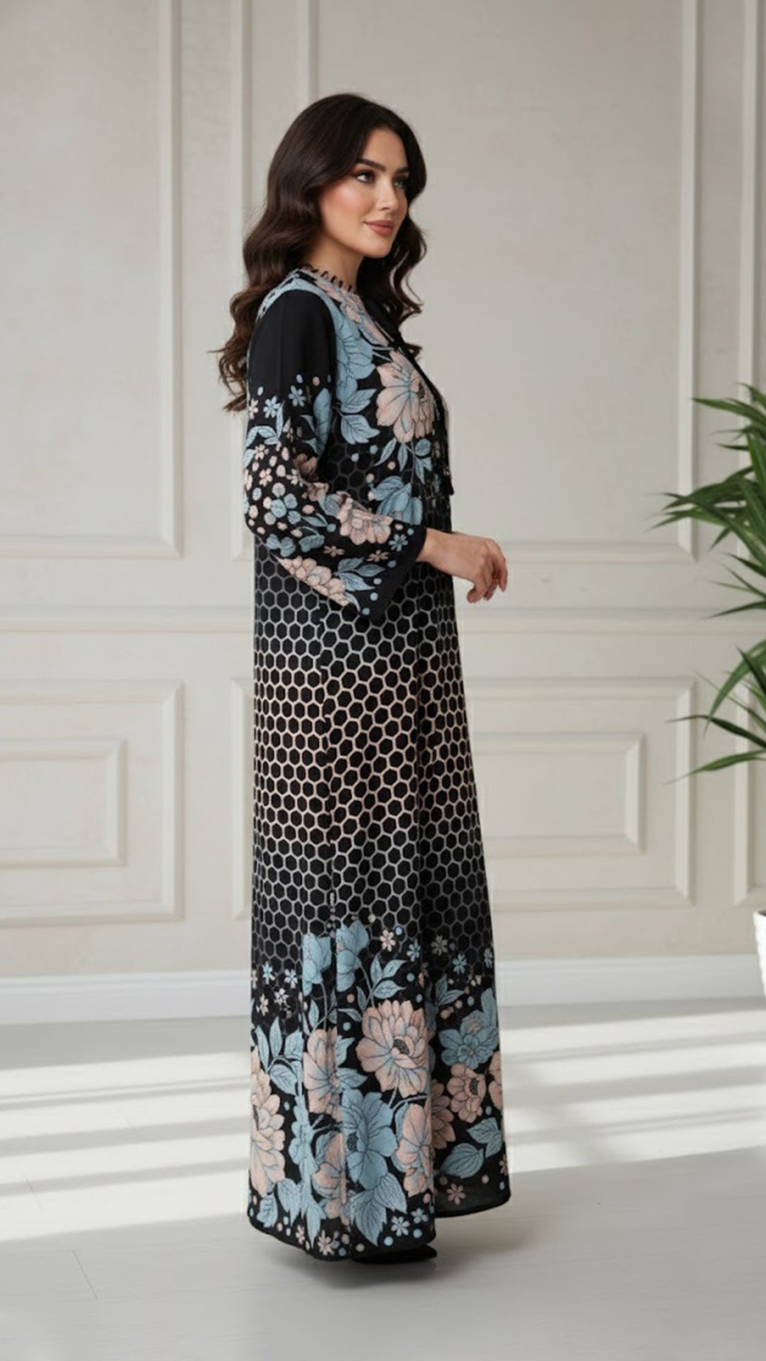 فستان قفطان فلور نوار