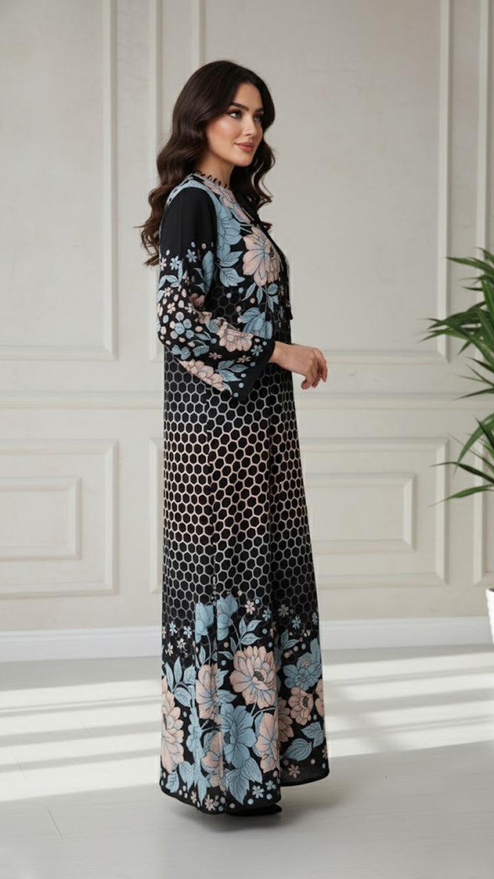 فستان قفطان فلور نوار