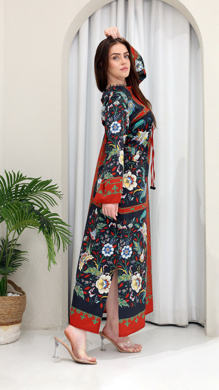 Iridesca Rouge Kaftan Dress