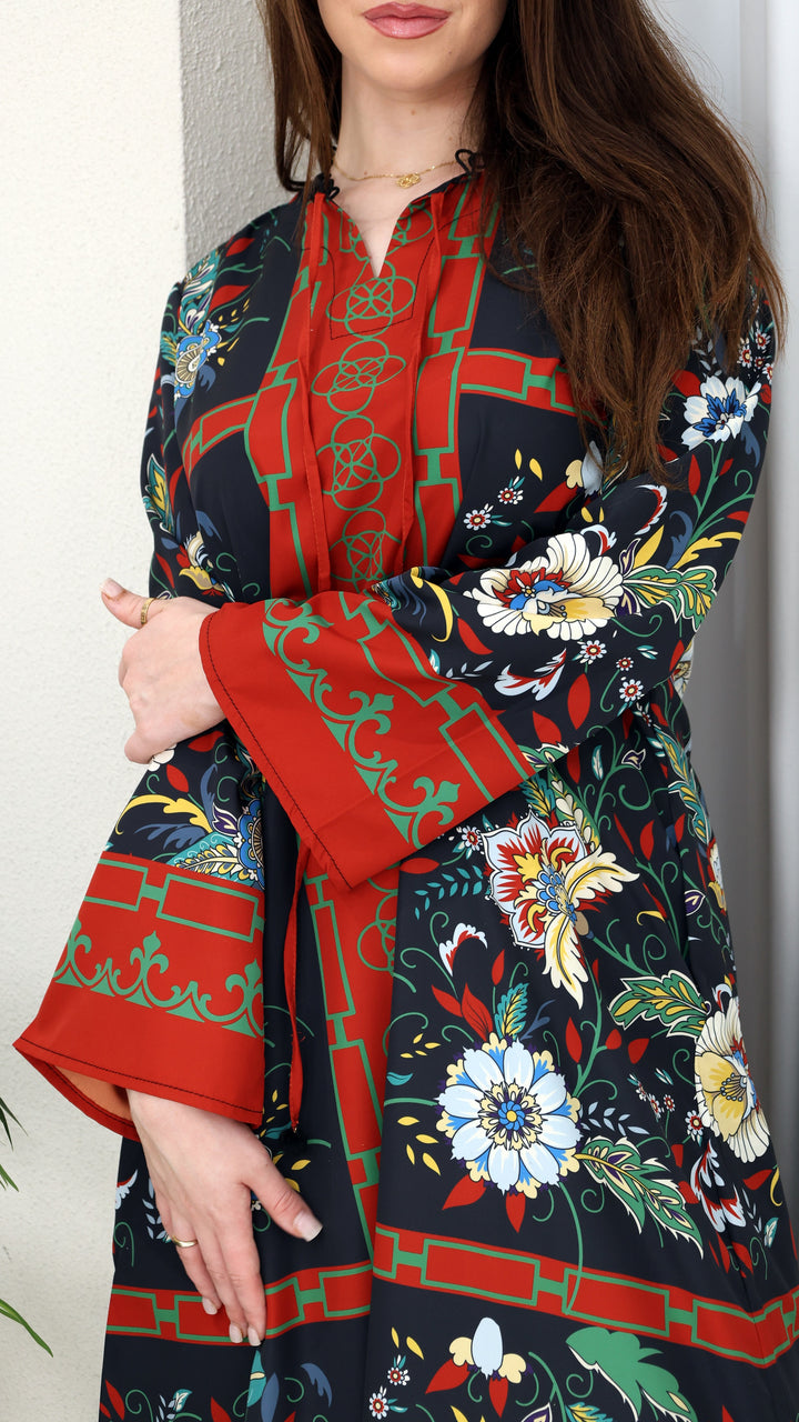 Iridesca Rouge Kaftan Dress