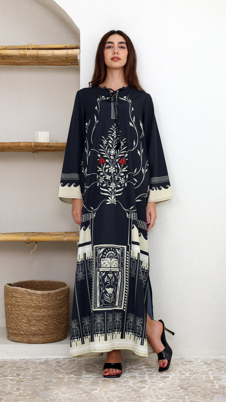 Mirelda Noire Kaftan Dress