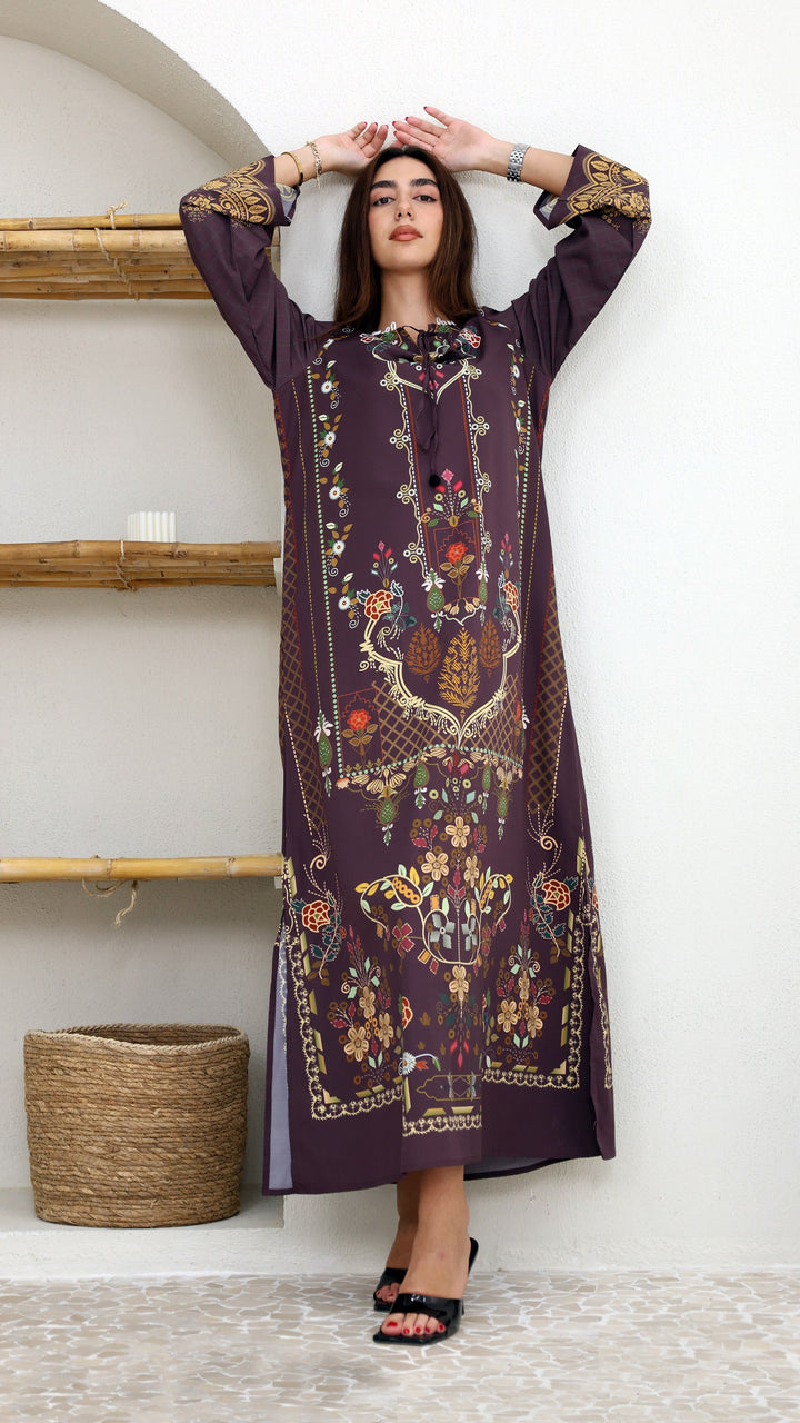 Cressida Garnet Kaftan Dress