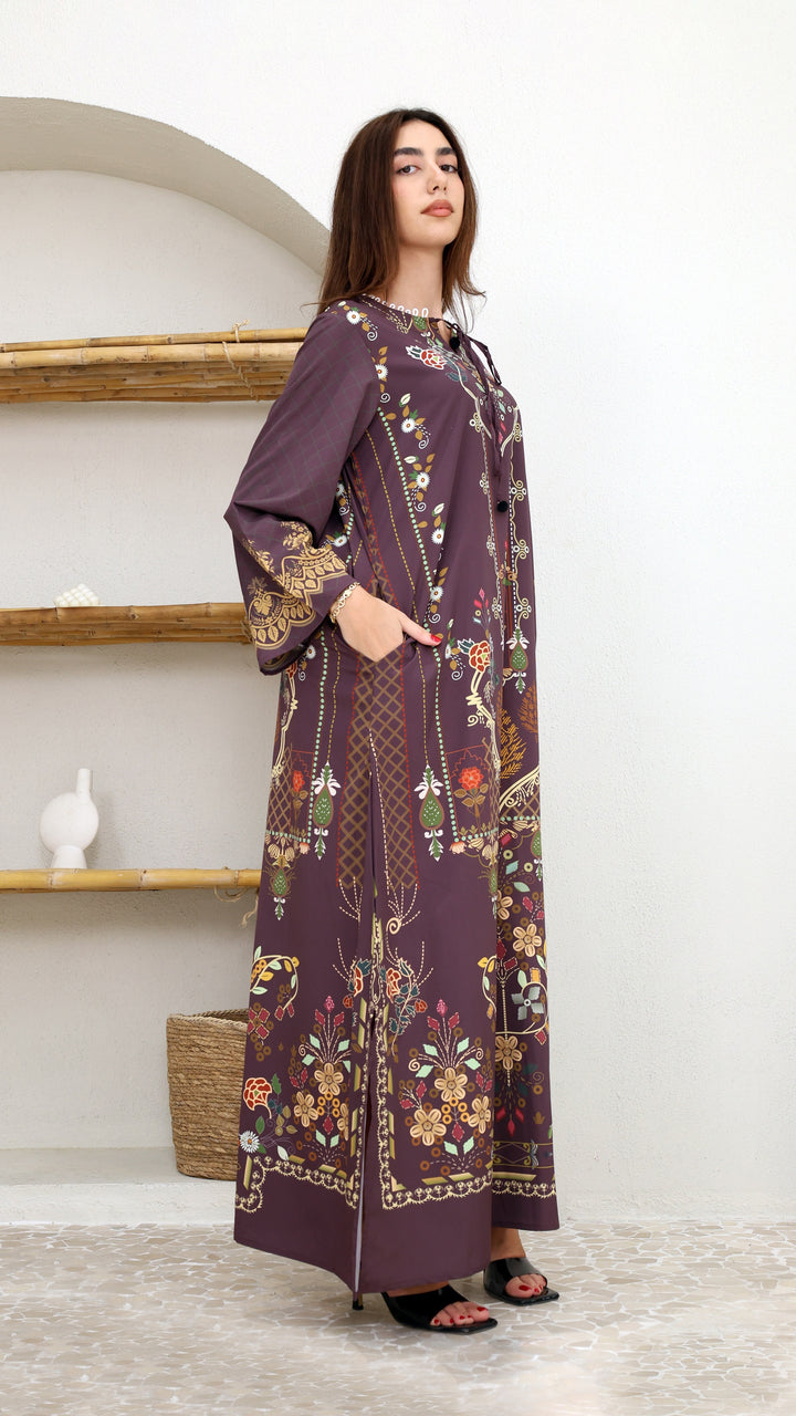 Cressida Garnet Kaftan Dress