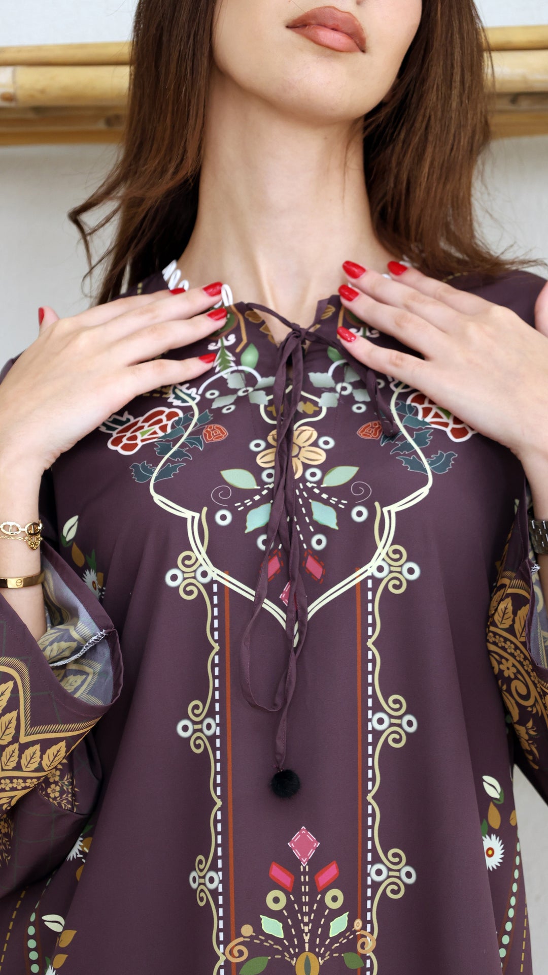 Cressida Garnet Kaftan Dress