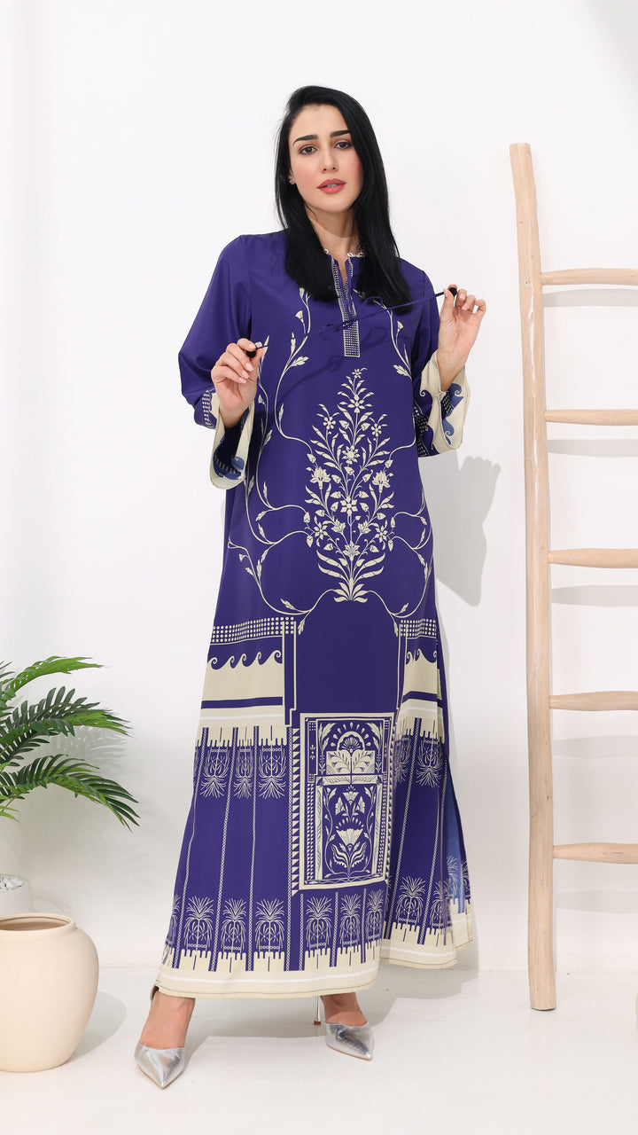 Mirelda Sapphire Kaftan Dress