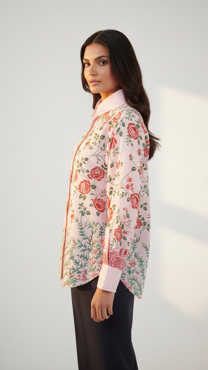 قميص إلفيسا بأزرار أمامية