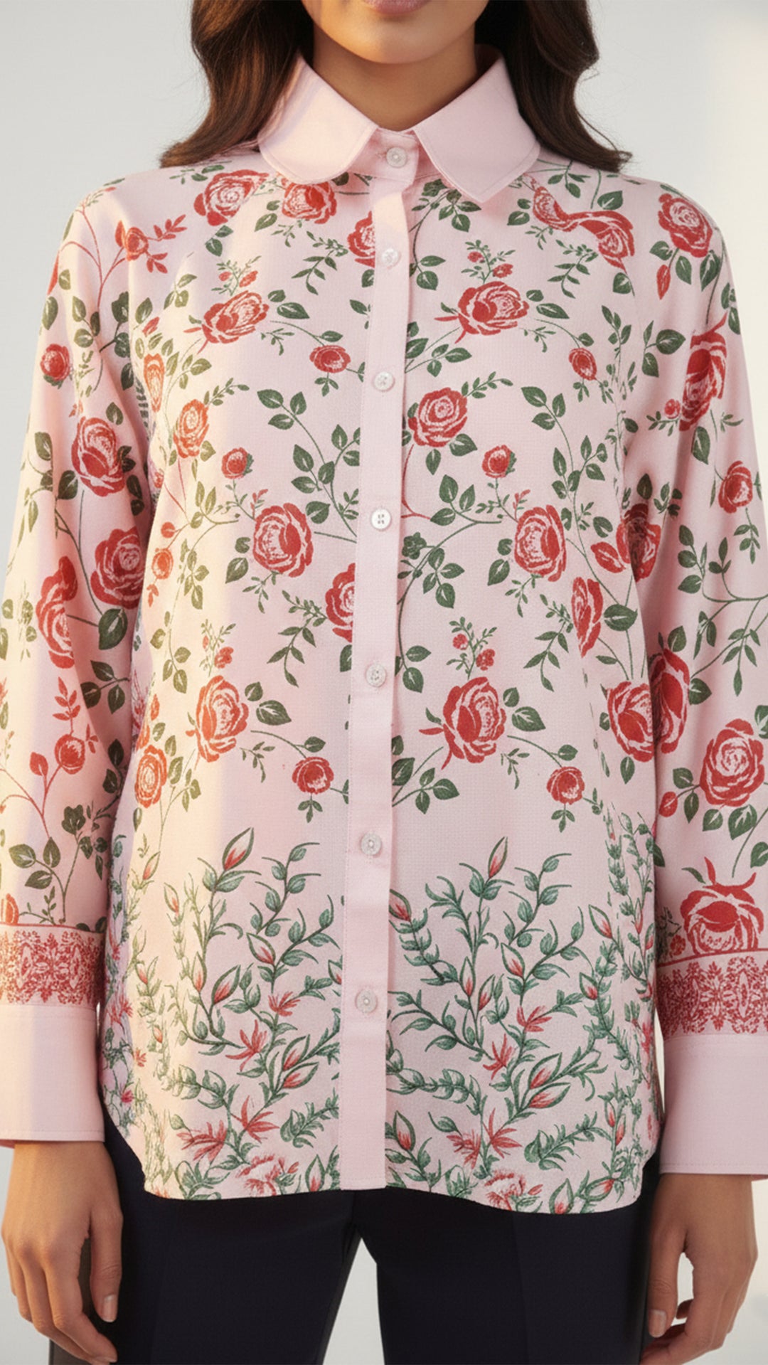 قميص إلفيسا بأزرار أمامية