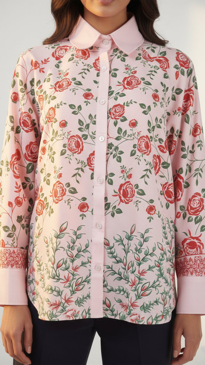 قميص إلفيسا بأزرار أمامية