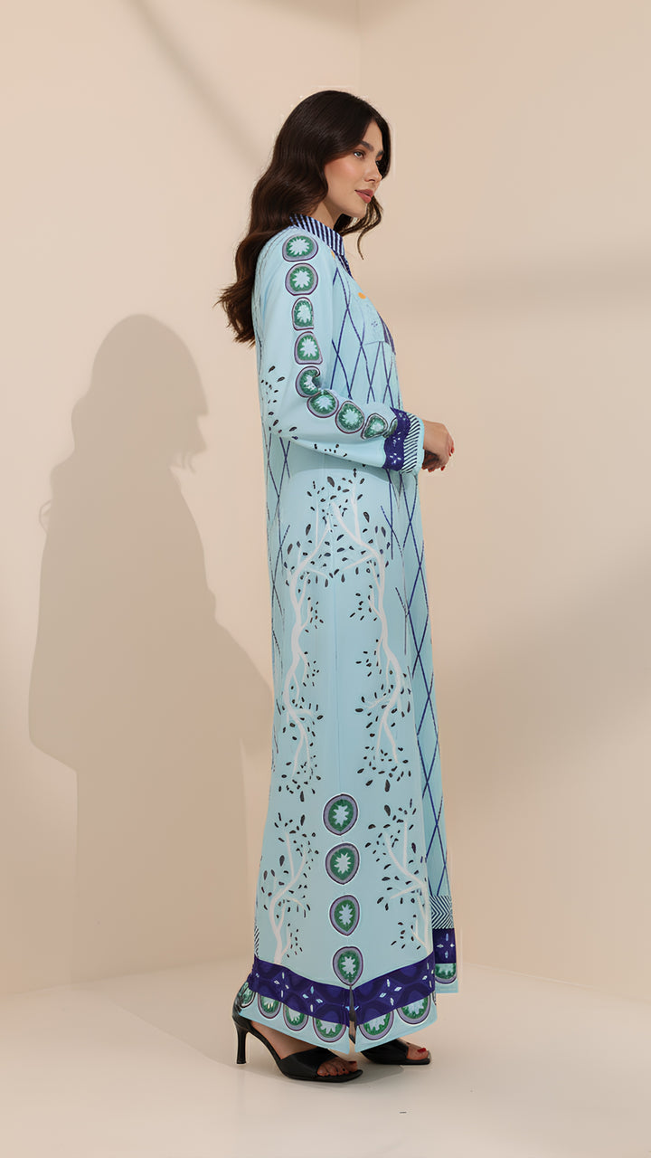 Elanith Azure Kaftan Dress