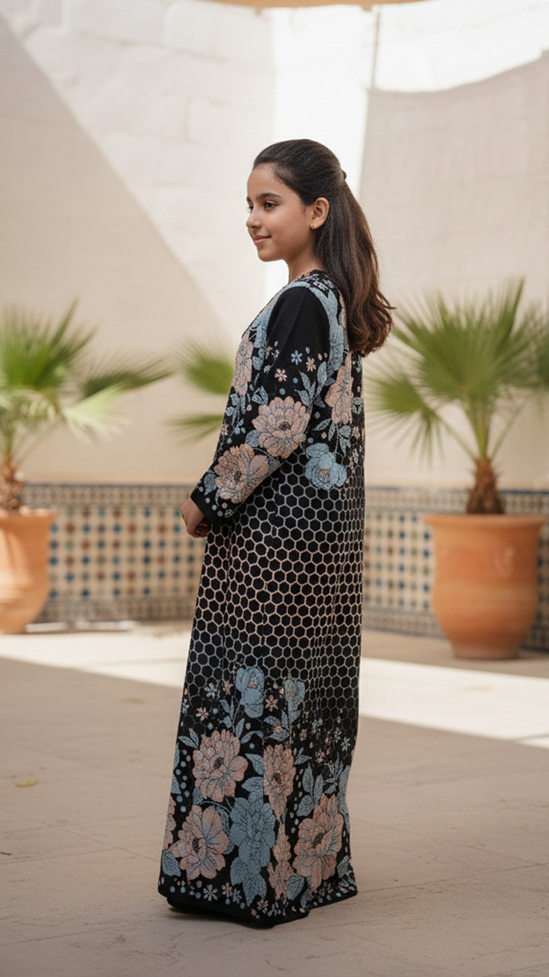 Fleur Noire Kids Kaftan Dress