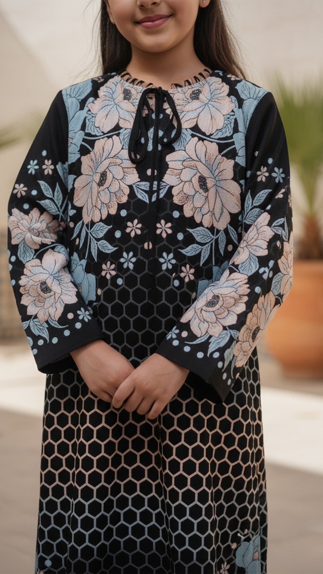 Fleur Noire Kids Kaftan Dress