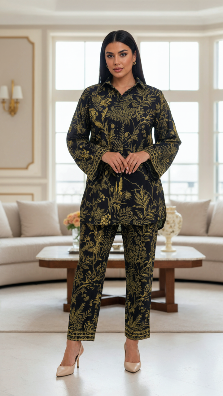 طقم زاريل الأسود المتناسق