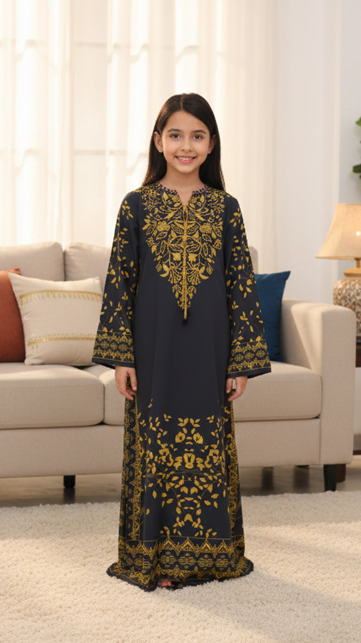 Elaren Onyx Kids Kaftan Dress