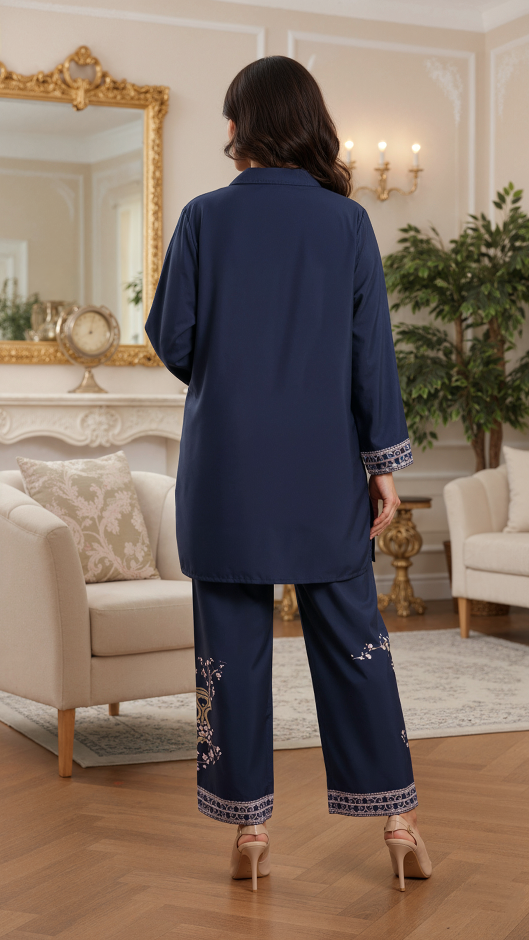 طقم سيلين الأزرق المتناسق