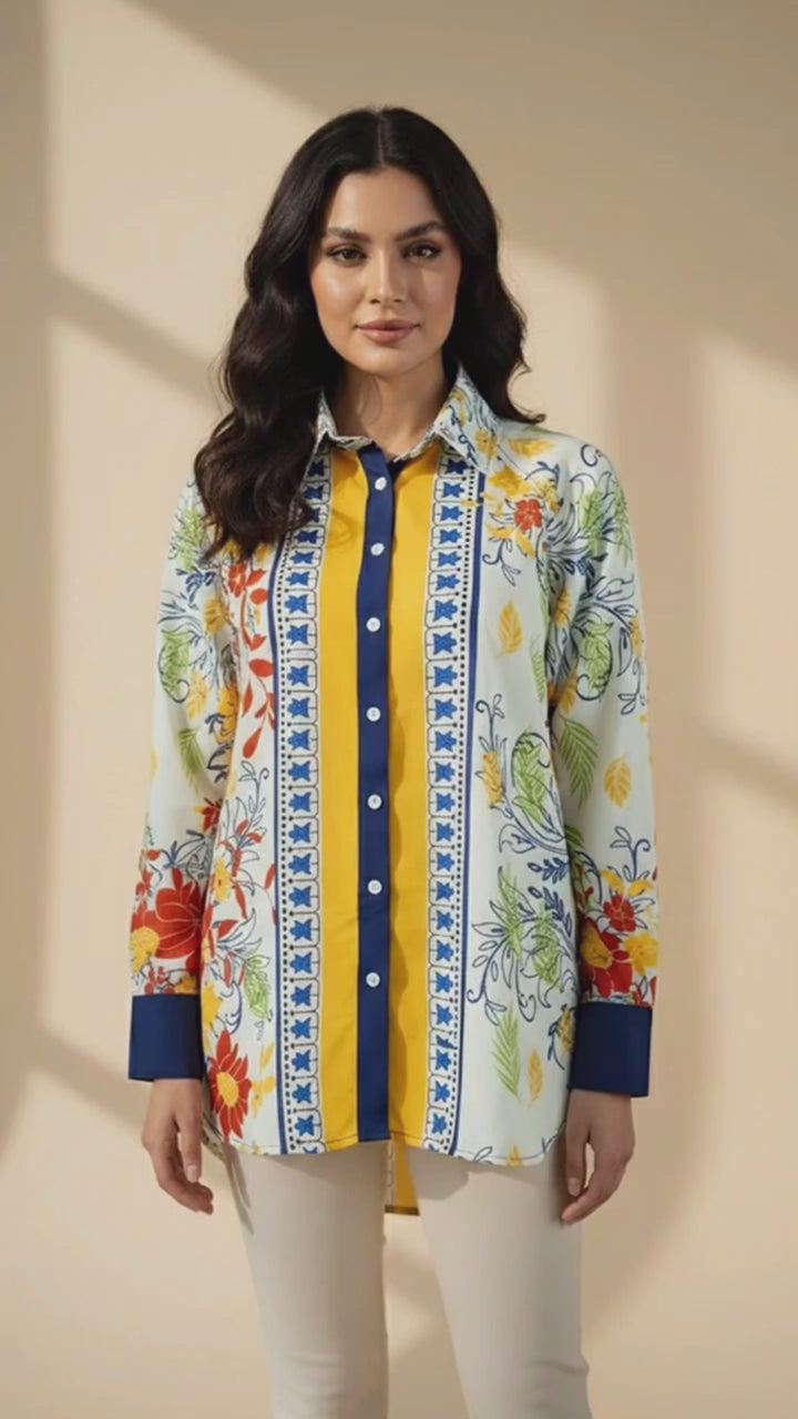 قميص إيلانورا بأزرار أمامية