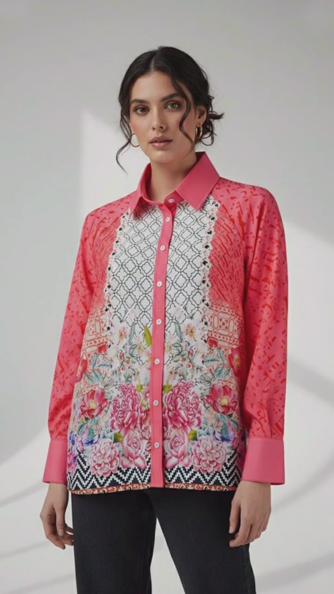 قميص رافيس بأزرار أمامية