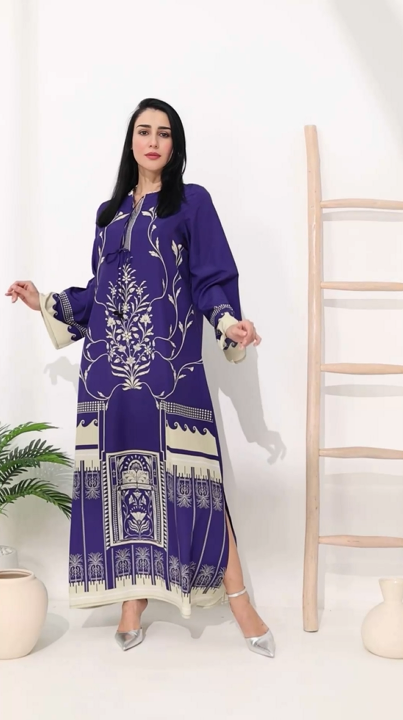 Mirelda Sapphire Kaftan Dress