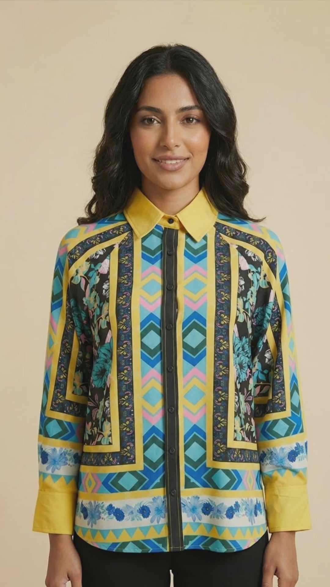 قميص أوريفا بأزرار أمامية